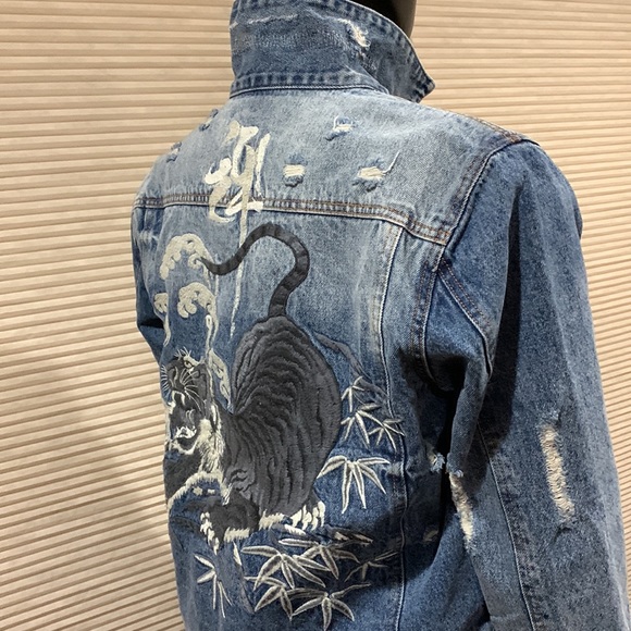 Cult of Individuality reversible tiger denim jeans jacket - Picture 8 of 16
